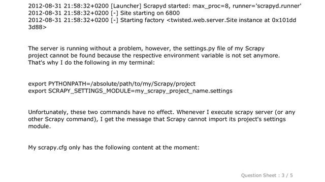 Django : Cannot import either Scrapy's settings module or its scrapy.cfg смотреть онлайн