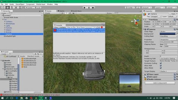 NullReferenceException: Object reference not set to an instance of an object Unity