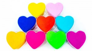 Разноцветные Сердечки из Пластилина Плей До с Игрушками - Учим Цвета и Ищем Игрушки