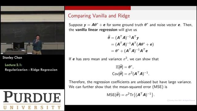 ECE595ML Lecture 02-1 Ridge and LASSO regression смотреть онлайн