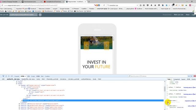 PSD to HTML with Bootstrap for Creative Template (Part-05) смотреть онлайн