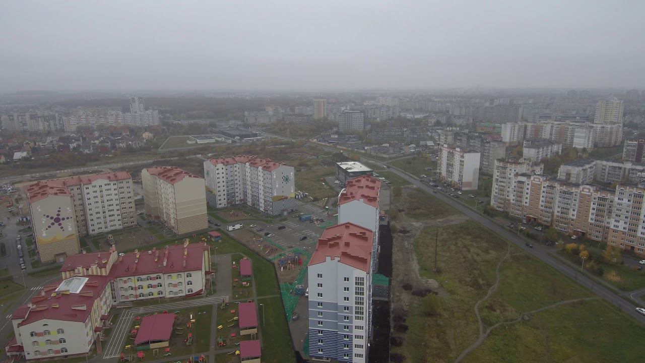 Аэро съемка микрорайона Сельма в Калиниграде, дворец спорта Янтарный, ЖК Легенды моря, ЖК Гарант смотреть онлайн