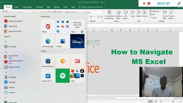 Ms Excel - How to Navigate or Open Excel Tutorial смотреть онлайн