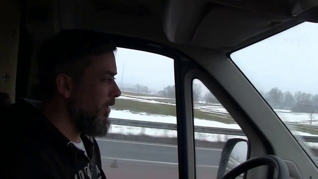 На автодоме в Польшу зимой/дорога Литва Польша смотреть онлайн