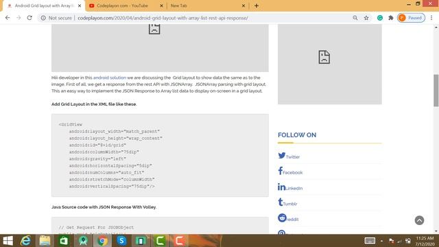Android Grid layout with Array list rest API response || Android Tutorial - codeplayon смотреть онлайн