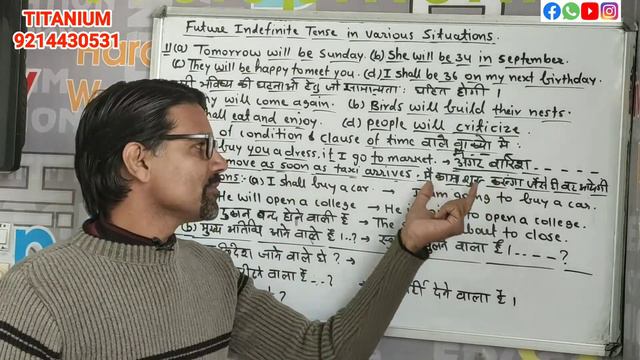 Future Indefinite in Various Situations | Learn All Use of Future Simple Tense By Mukesh Janwa смотреть онлайн