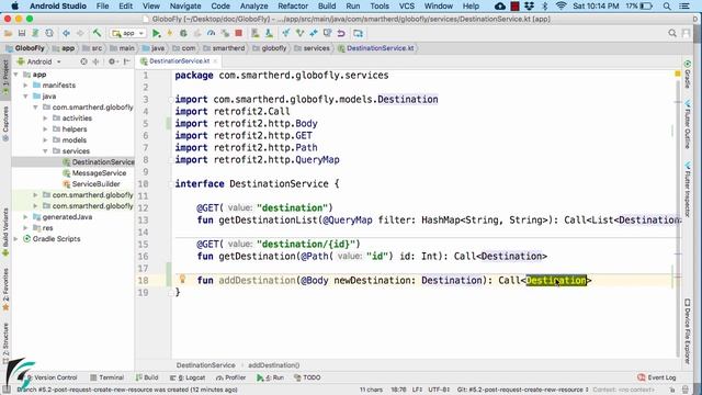 Retrofit POST Request: Add data to web server: Android Retrofit in Kotlin #5.2 смотреть онлайн
