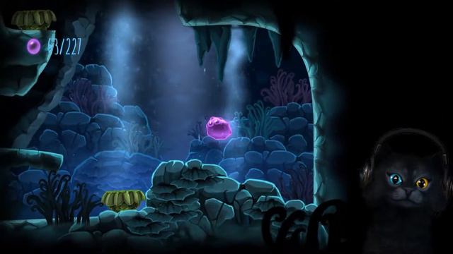 Лизун Глазастик Красный шарик №3 Лизун в подводном мире видео для детей на CAT DARK FUNNY GAMES смотреть онлайн