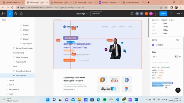 Part 2 - Tutorial slicing Hero Section Design Figma to Bootstrap Css смотреть онлайн