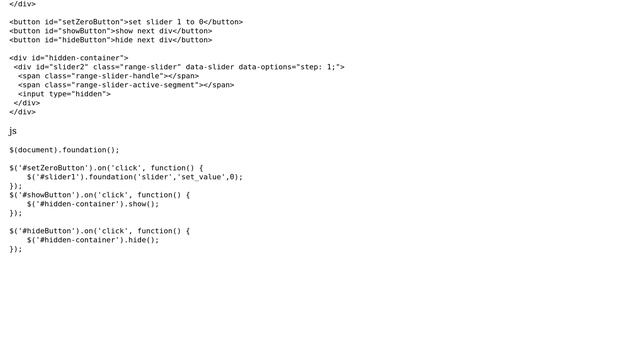 Foundation range slider breaking when using javascript to set_value смотреть онлайн