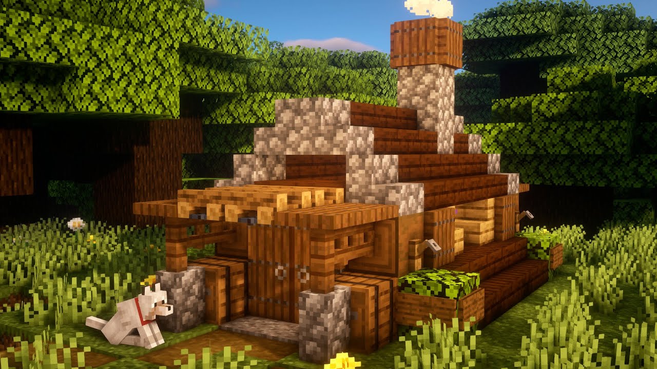 ДОМ В ЛЕСУ В МАЙНКРАФТЕ! смотреть онлайн