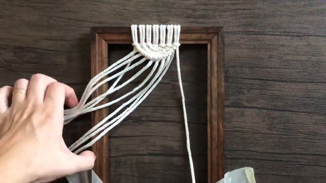 Wall hanging frame Macrame #macrame#frame#diy#craftsmanship#decoration#homedecor#wallhanging смотреть онлайн