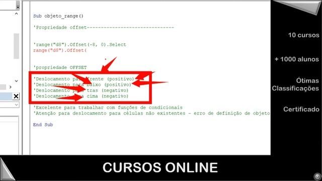 Propriedade Offset no VBA смотреть онлайн