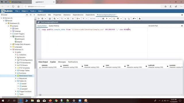 Import Data of Excel/CSV file into PostgreSQL Database. смотреть онлайн