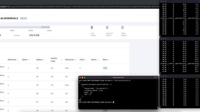 Demo of CockroachDB surviving a regional outage смотреть онлайн
