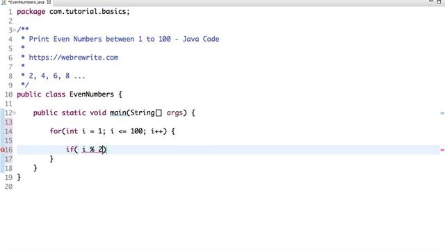 Print Even Numbers between 1 to 100 - Java Code (Hindi) смотреть онлайн