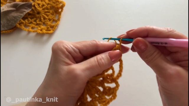 Красивый мотив крючком для шарфа, кардигана, свитера, пледа и многого другого #_pautinka_knit #шарф смотреть онлайн