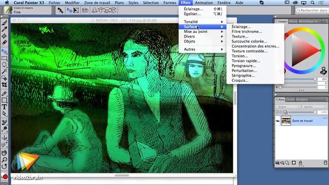 Tutoriel Corel Painter X3 : Appliquer les modes de fusion et les effets | video2brain.com смотреть онлайн