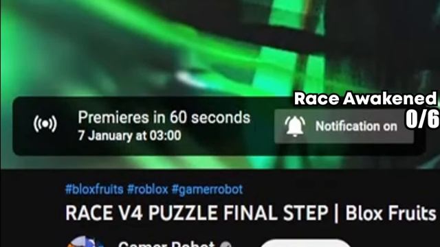 Blox Fruits, Unlocking Race V4 Awakening Experience