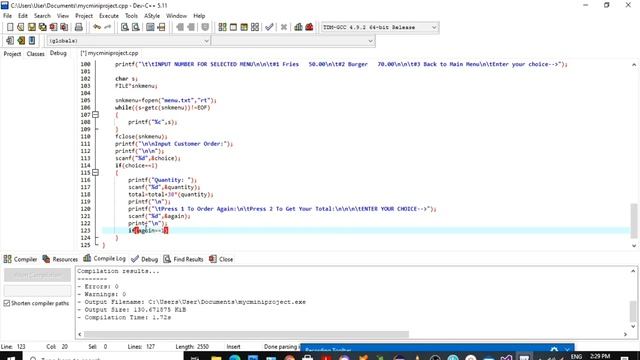 Project: Food Ordering System in C Language смотреть онлайн