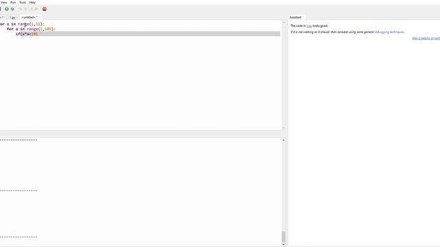PYTHON 1'den 10'a kadar olan sayıların 100'e kadar olan katlarını yazdıran yazılım. смотреть онлайн