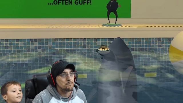 EAT MY BUTT SHARK! AMAZING FROG FART GYM & Inflatable Bouncy Castle Sky Fun (FGTEEV Part 6 Gameplay смотреть онлайн