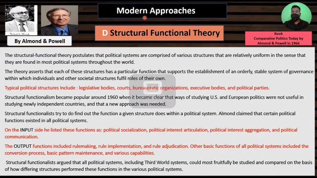 Structural Functional Theory| Structural Functionalapproach By Almond And Powell |political Science