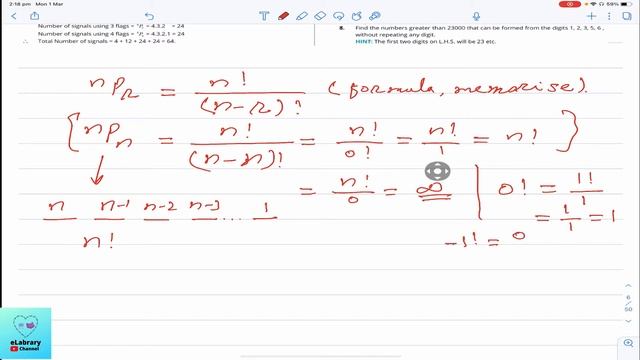 FSc Math Part 1 Lecture 57 Exercise 7.2 | eLabRary | complete solution Permutations смотреть онлайн