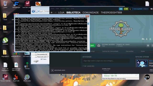 Steam TmodLoader Bug issue(windows 7 ultimate) help me смотреть онлайн