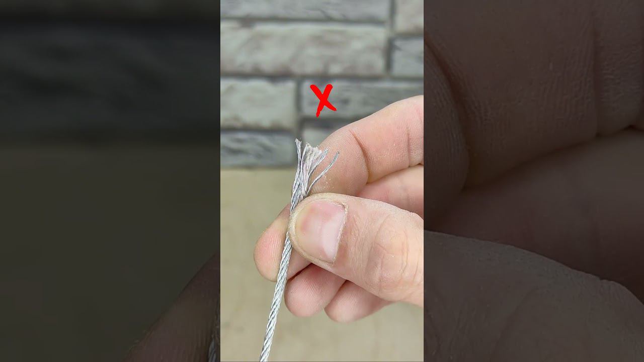 Обязательно запомни эту хитрость! Как легко отрезать тросик, чтобы не распушить его концы? #shorts смотреть онлайн