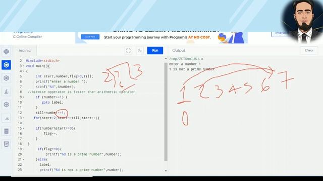 wap to print prime number using right shift Operator|bit manipulation|Bitwise Operator in C смотреть онлайн