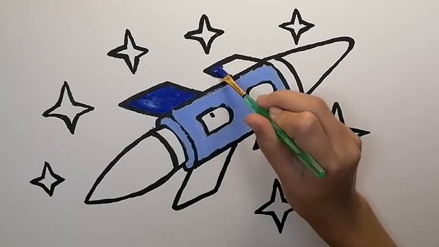 "Ракета" "Раскраски" "Как нарисовать и раскрасить Ракету" "Мультик-Раскраска Ракета" смотреть онлайн