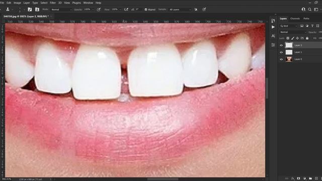 How to Remove Gaps in Teeth whit potoshop | Photoshop tutorial смотреть онлайн