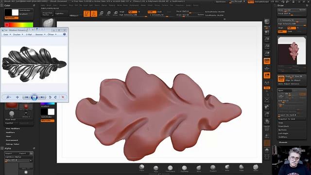 9. Zbrush. Орнаменты. Дубовый лист . Уроки самообучения смотреть онлайн