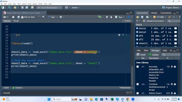 Import data from different Excel Sheets to R - Session 1.2.1 смотреть онлайн