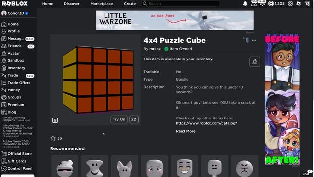 [FREE ITEM/90 MINUTES ONLY] How to get the 4X4 PUZZLE CUBE DYNAMIC HEAD | Roblox смотреть онлайн
