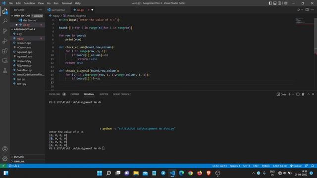 N Queen Problem using Python || Optimized Solution #NQueen смотреть онлайн