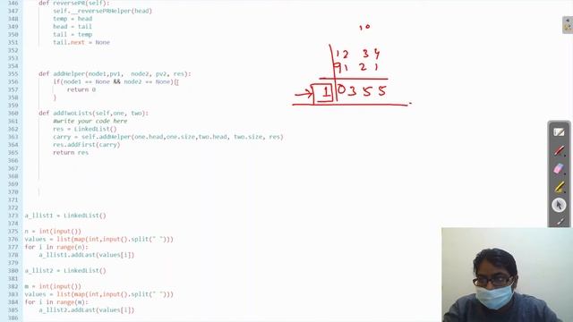 Add two Linkedlist | Module : Basics Data Structures | In Hindi | Python | Video_25 смотреть онлайн