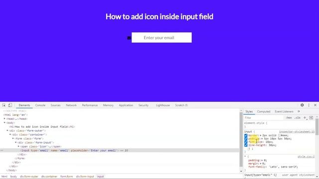 How to add icon inside input field ??? смотреть онлайн