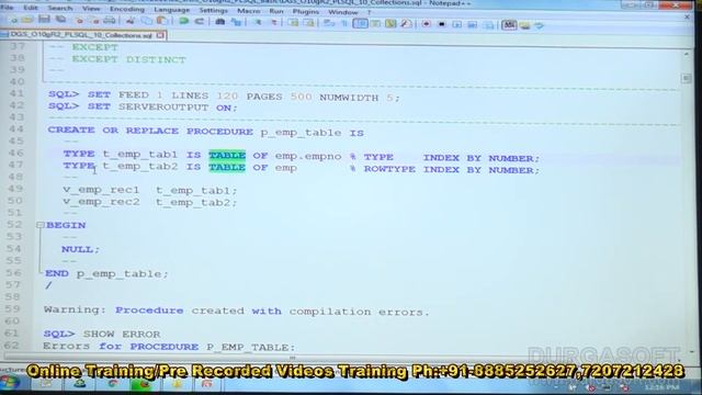 Oracle Tutorial||onlinetraining||pl/sql||Records part-1 by Basha смотреть онлайн