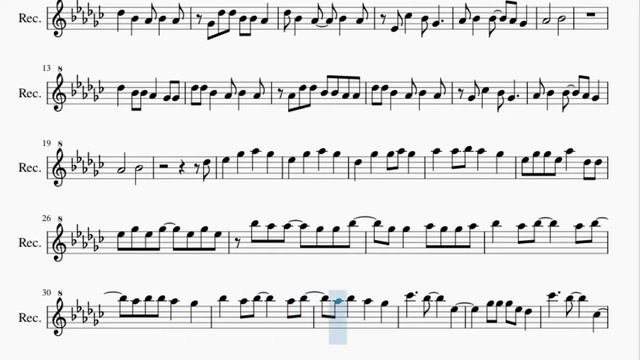 Recorder Sheet Music: How to play You Belong With Me by Taylor Swift смотреть онлайн