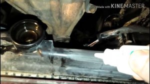 Ремонт радиатора двухкомпонентным клеем