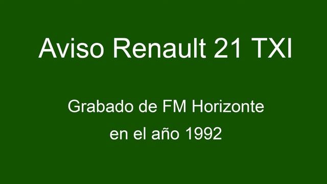 Aviso Renault 21 TXI смотреть онлайн