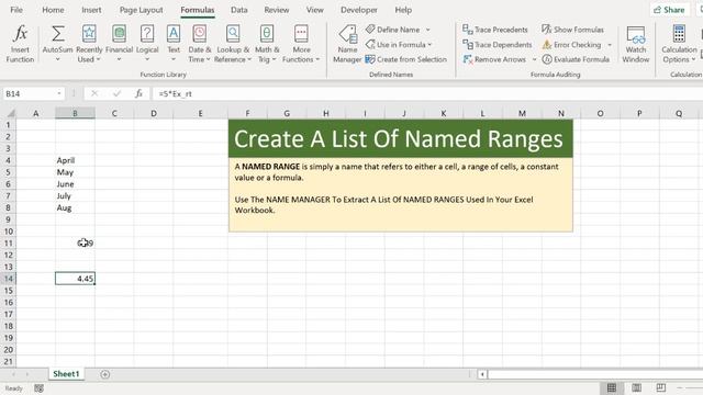 Create A List Of Named Ranges смотреть онлайн