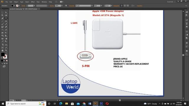 APPLE 45W MAGSAFE 1 ADAPTER 14.5V 3.1A ORIGINAL CHARGER