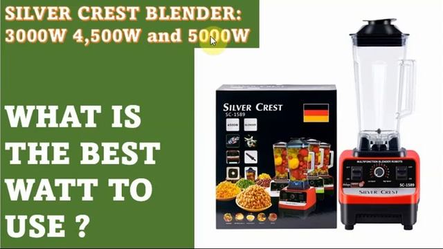 Silver Crest Blender 4500 Watts - What Is The Best Watt to use? смотреть онлайн