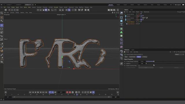 Converting Cinema 4D pyro Smoke and Fire to Mesh & transfer color C4D Volume mesher and vertex colo смотреть онлайн