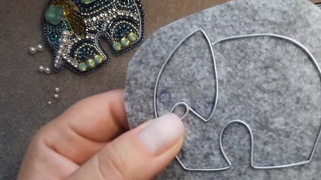 Брошь "Слон" МК Часть 1 смотреть онлайн