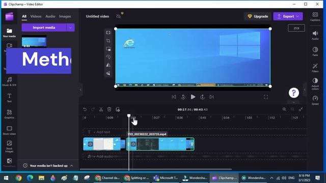 How to Split a video in Clipchamp | How to Cut a video in Clipchamp | Clipchamp Video Editing смотреть онлайн