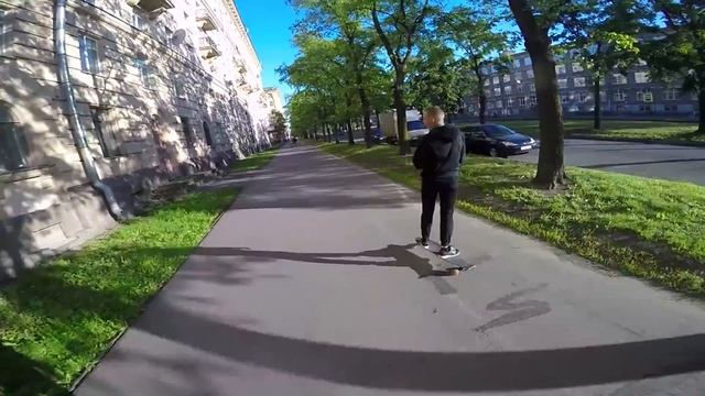 Downhill на лонгборде в СПб // Downhill on the longboard in St. Petersburg смотреть онлайн